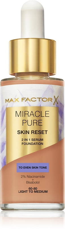 Max Factor Miracle Pure Skin Reset 2w1 podkład-serum pod makijaż 30 ml 60-80 jasny i średni