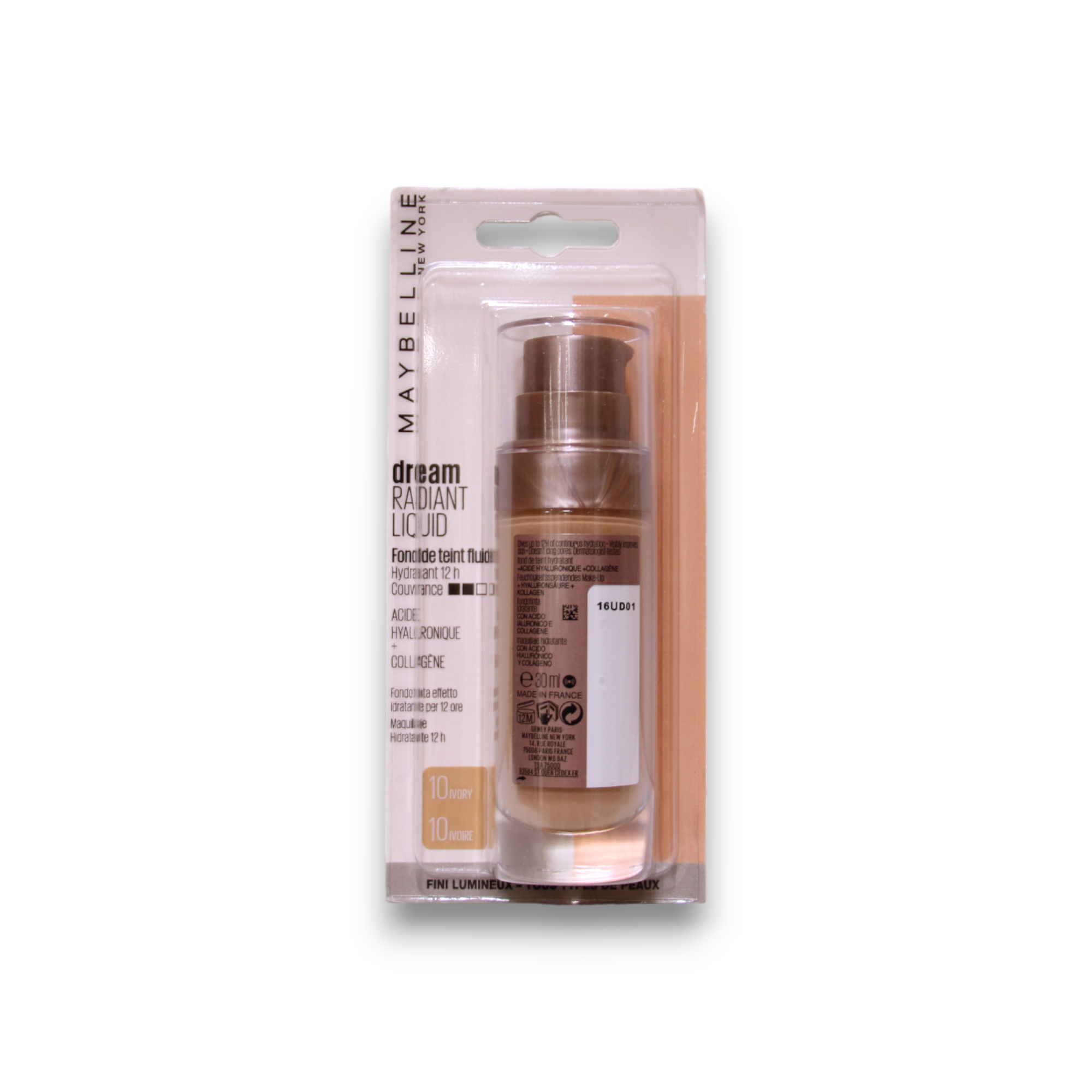 Maybelline Dream Satin Liquid Foundation 10 Ivory SPF 13 30ml