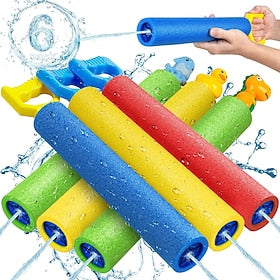pistolet à eau 6 pack super absorbeur d'eau blaster pistolets à eau tireur d'eau piscine plage fête d'été jeu d'eau en plein air jouets de combat pour enfants