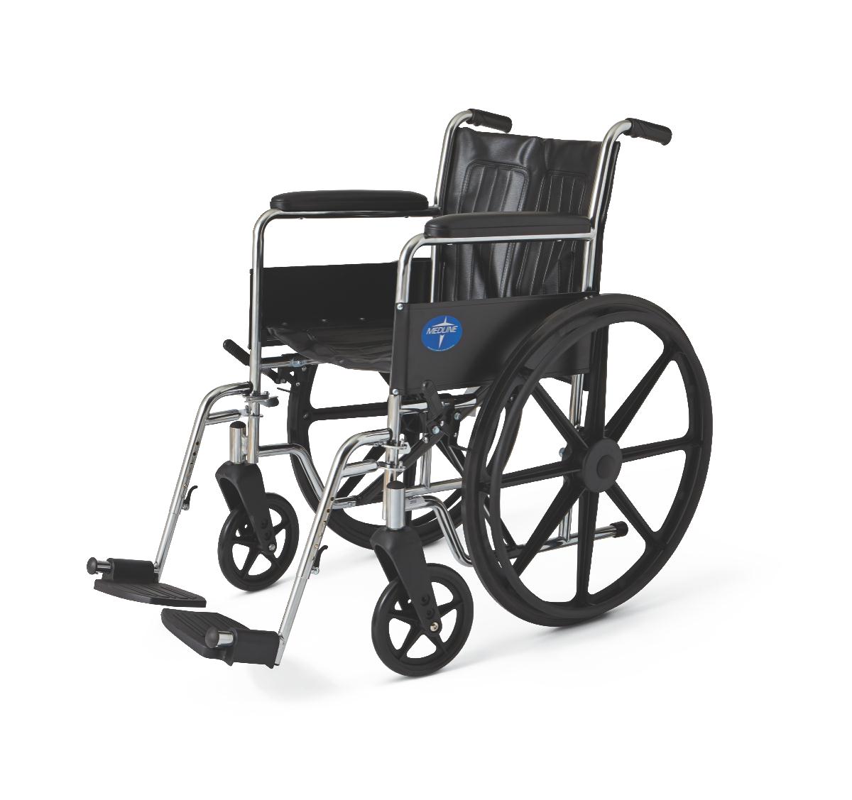 Excel 2000 Wheelchair, 18", Perm Full Arms, Swing-away Legs