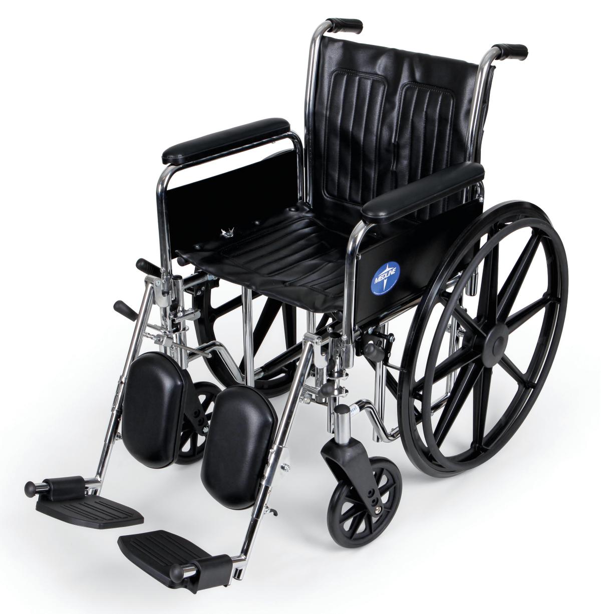 Excel 2000 Wheelchair, 18", Full Arms, Elevating Legs