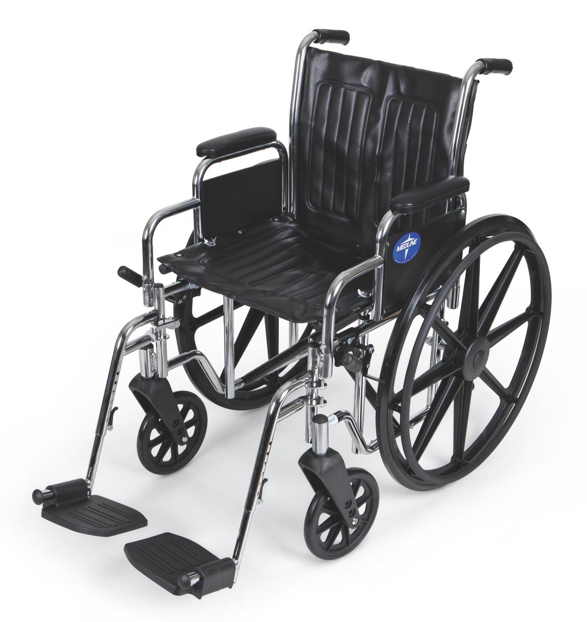 Excel 2000 Extra Wide Wheelchair, 20", Swing-away Legs