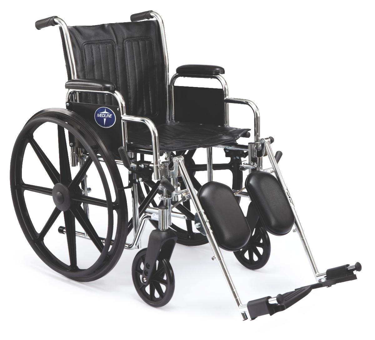 Excel 2000 Extra Wide Wheelchair, 20", Elevating Legs