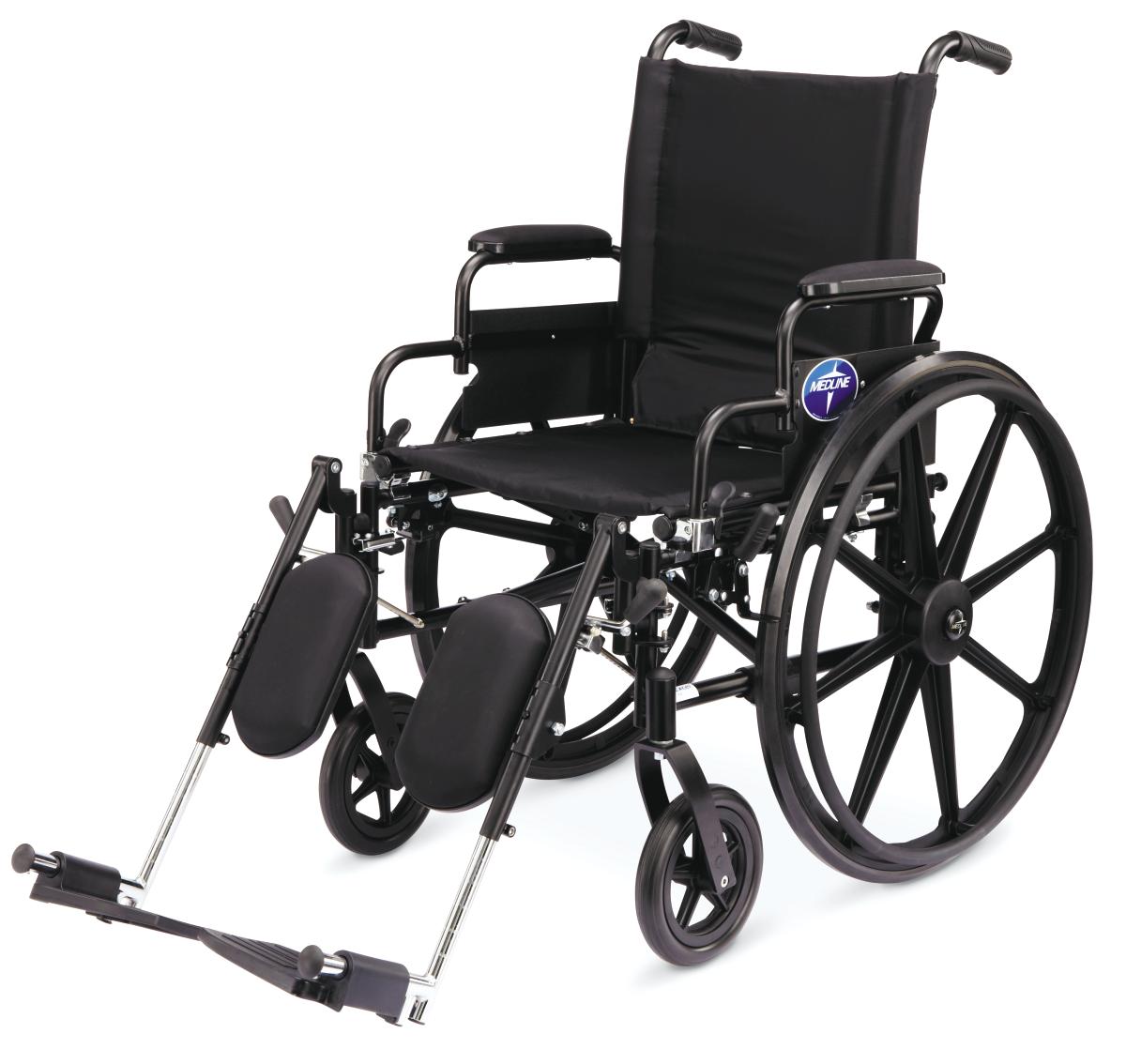 K4 Lightweight Wheelchair, 18", Desk Arms, Elevating Legs
