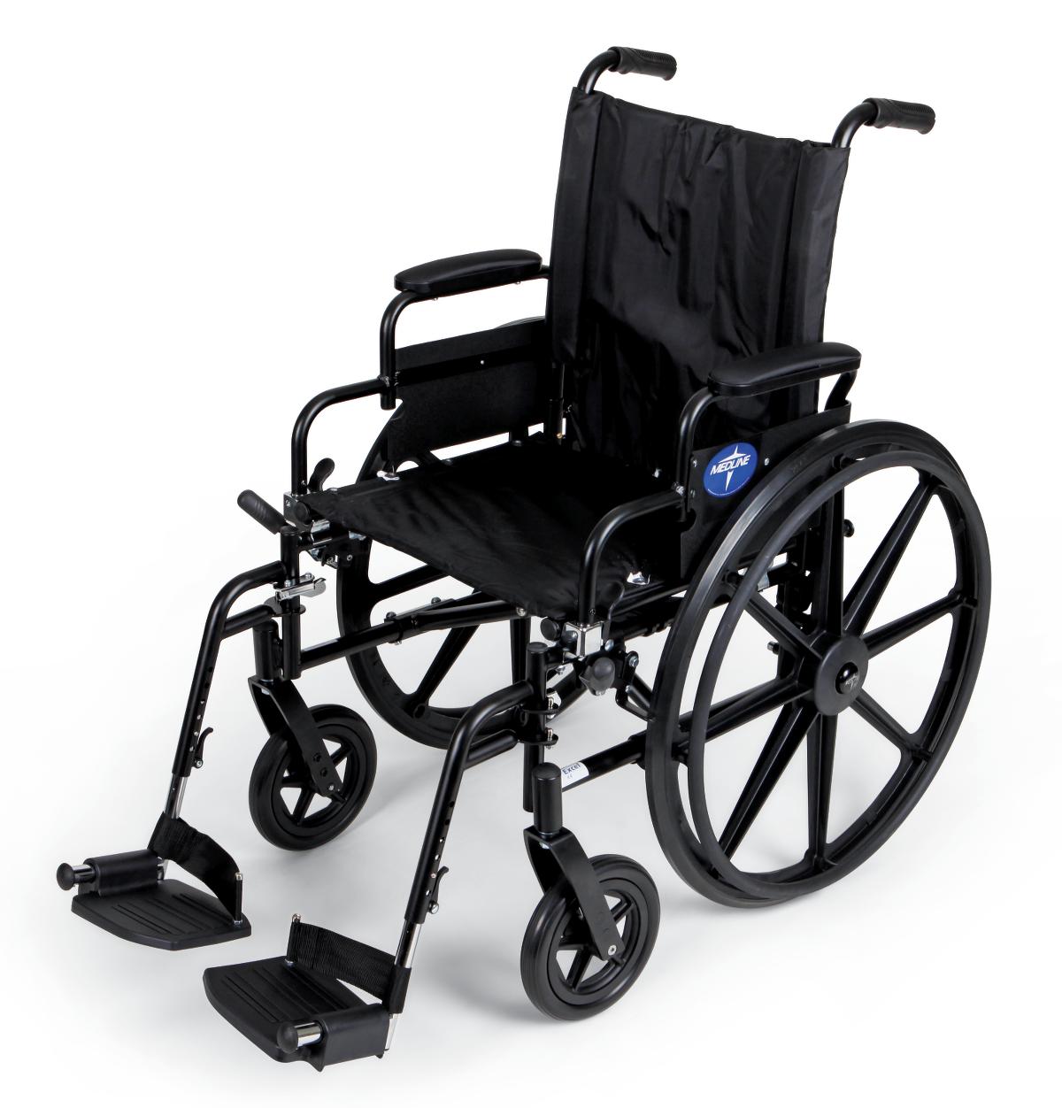 K4 Extra Wide Lightweight Wheelchair, 20", Swing-away Legs, 350 lb Capacity