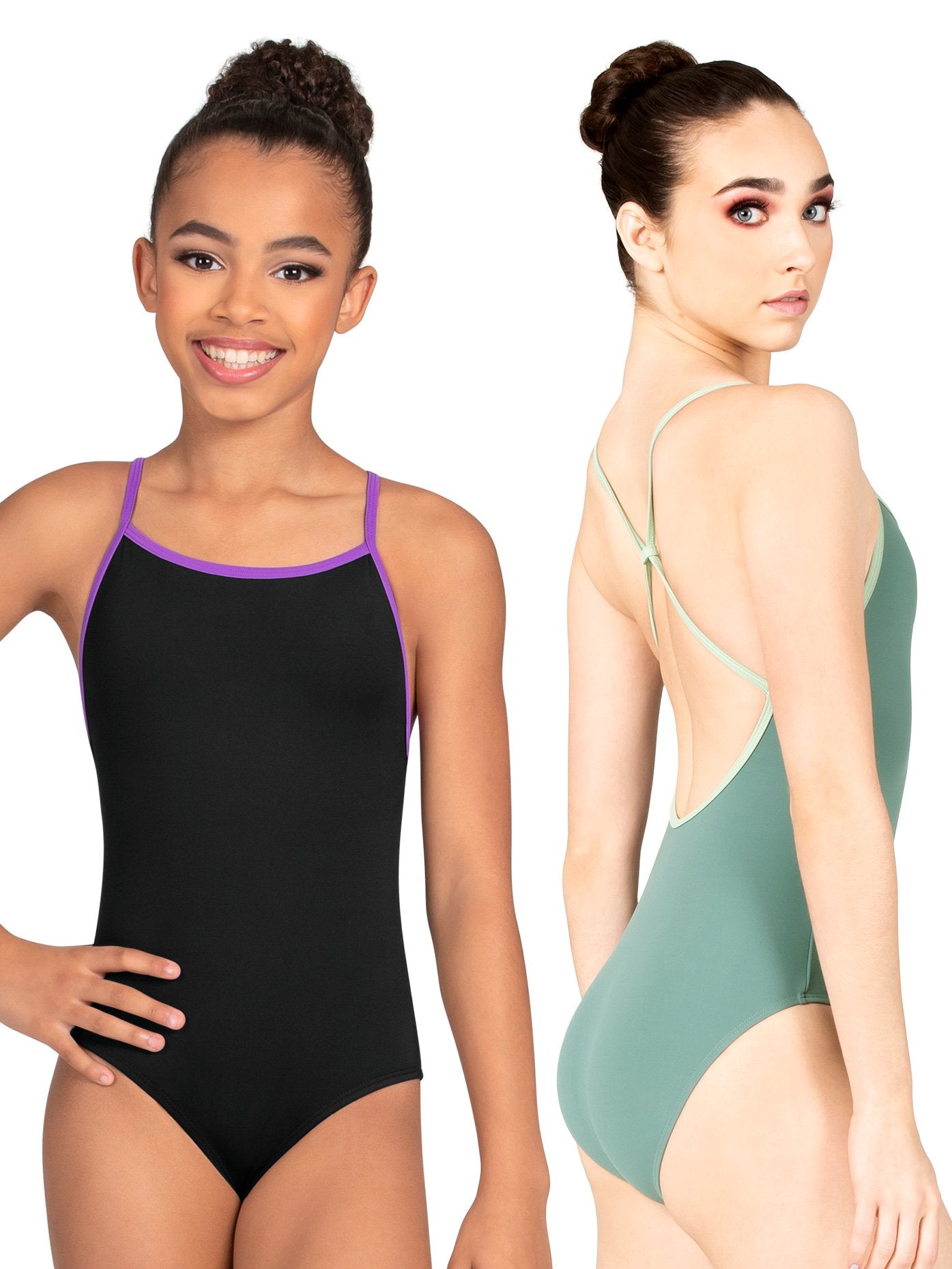 Mariia M2 Girls X-Back Leotard Eggplant-Lilac L ME2100C