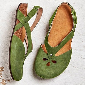 Sandales plates pour femmes, pantoufles d'extérieur, pantoufles d'extérieur, bout fermé, confort décontracté, mocassins en simili cuir, bleu amande orange