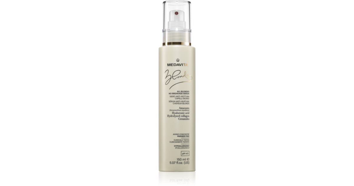 Medavita Blondie All Blondes aktivt serum til hår og hovedbund No Breakage 150 ml