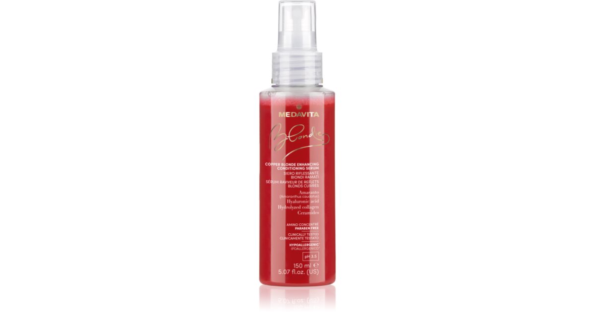 Medavita Blondie Copper Blonde Enhancing perfecting serum til farvet hår 150 ml