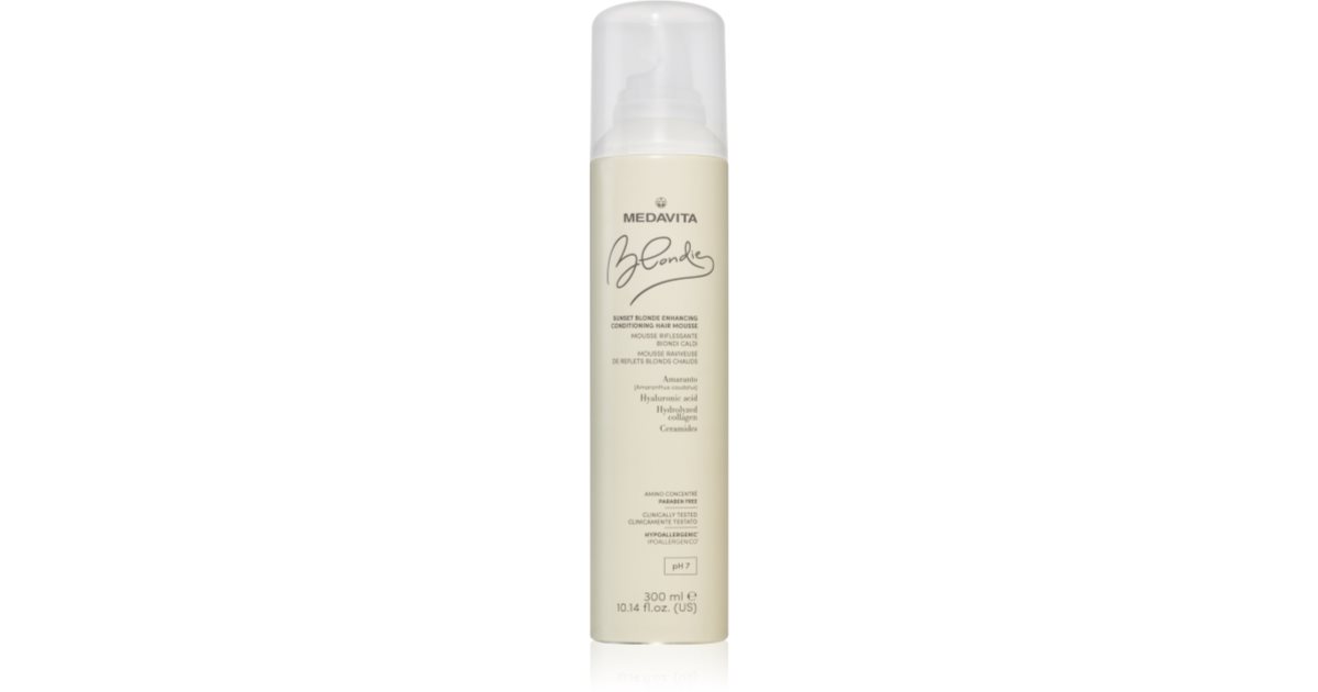 Medavita Blondie Sunset Mousse Schaum-Conditioner für warme Blondtöne 300 ml