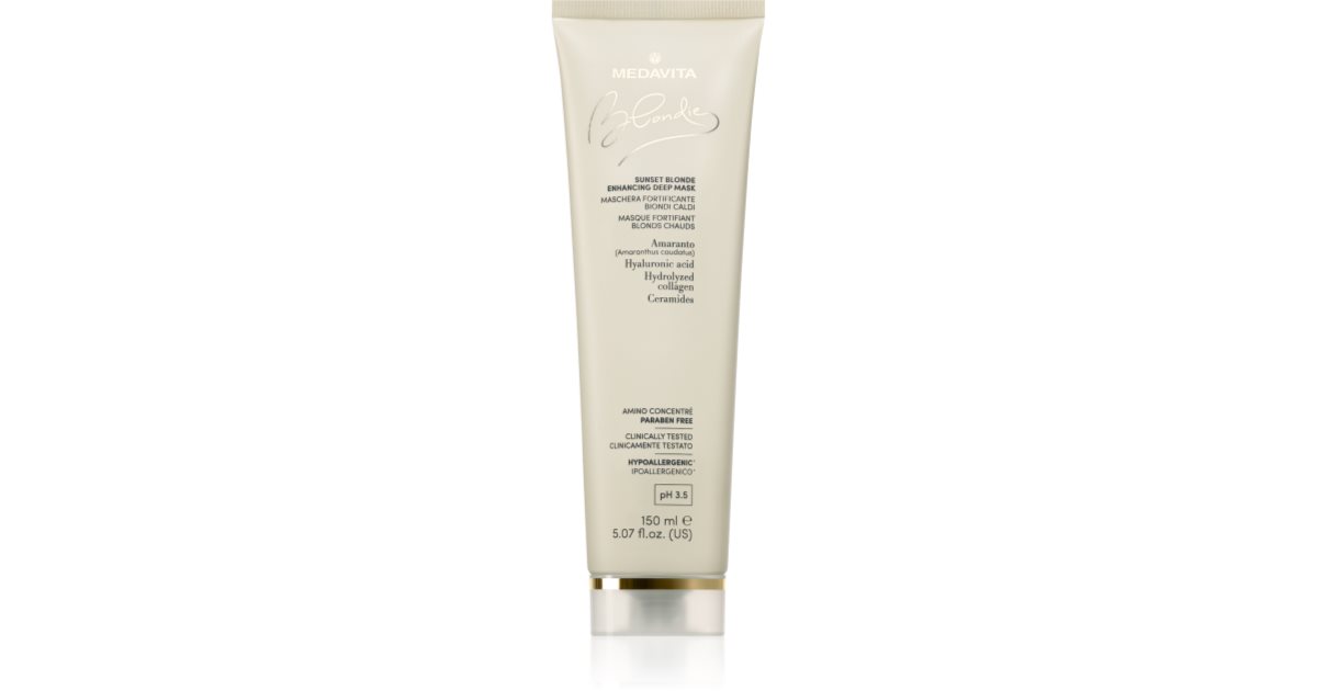 Medavita Blondie Sunset Blond Enhancing Deep maschera intensiv för blont och markerat hår 150 ml