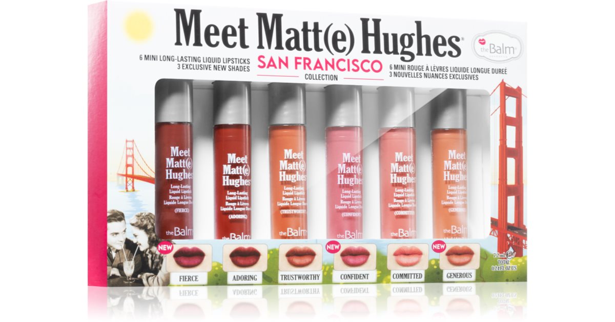 theBalm Lernen Sie Matt(e) Hughes Mini Kit San Francisco Liquid Lipstick Set für einen langanhaltenden Effekt kennen