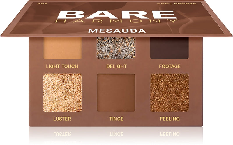 Mesauda Milano Bare Harmony Eyeshadow Palette Kolor 203 Cool Bronze 6x1 g