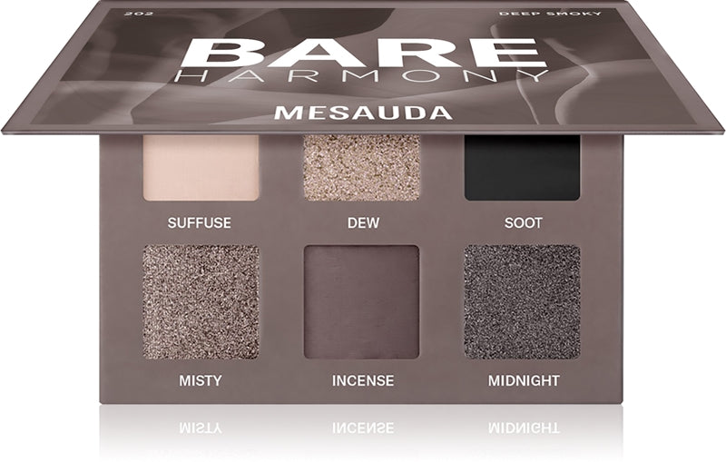 Mesauda Milano Bare Harmony Lidschattenpalette Farbe 202 Deep Smoky 6x1 g