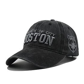 Homme Casquette de Baseball Chapeau de soleil Casquette Noir bleu marine Coton Brodée Mode Décontractées Plein Air du quotidien Lettre Ajustable Ecran Solaire