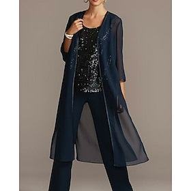 Chiffon 3-4 Sleeve Shrugs Cape  For Party Evening Mother of Bride  Wedding Guest Simple Pure Color Wedding Wraps