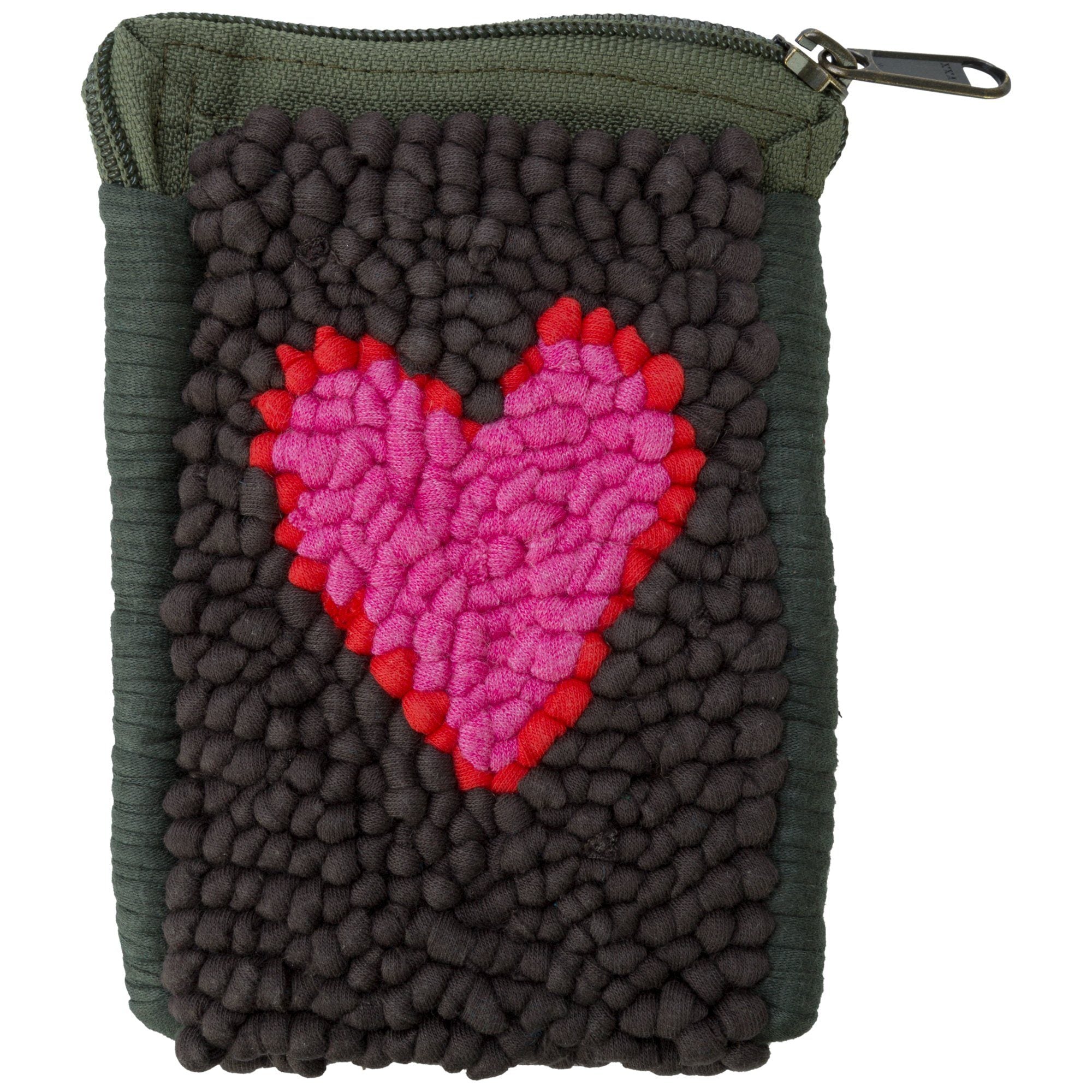 Mielie Gadget Pouch - Heart - Pink-Brown