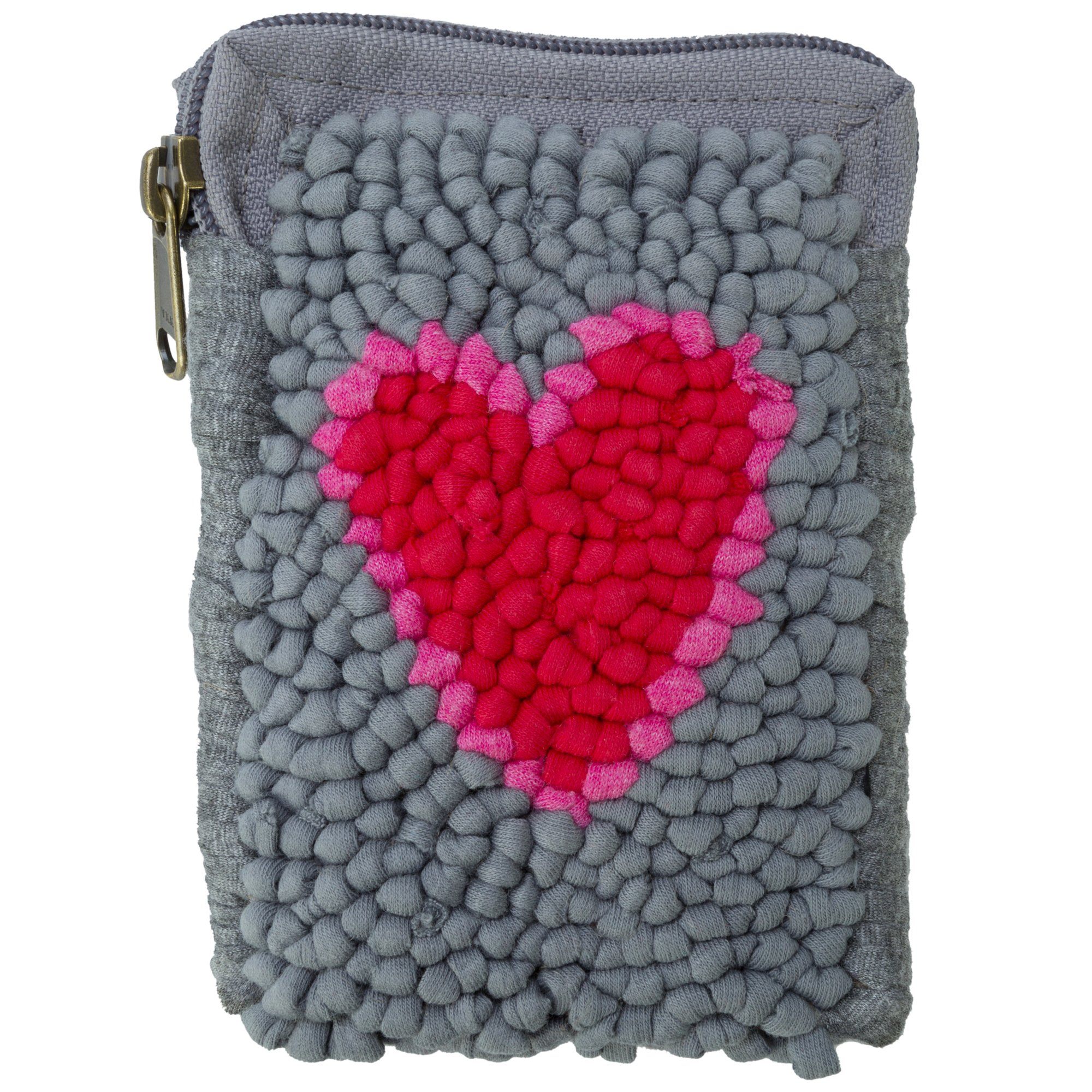 Mielie Gadget Pouch - Heart - Red-Gray
