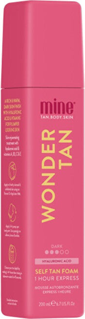 Minetan Wonder Tan brun utan sol-skum med återfuktande och anti-aging-effekt 200 ml