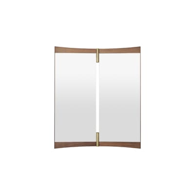 Gubi - Miroir mural Vanity - Bois naturel - Placage noyer - Designer GamFratesi