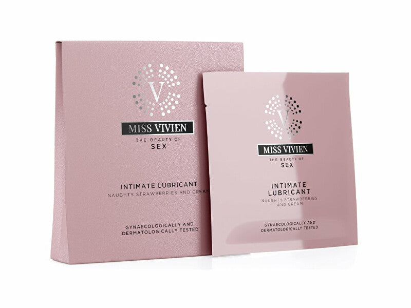 Miss vivien Strawberry and Cream Disposable Lubricant Gel (Intimate) 3 x 6 ml