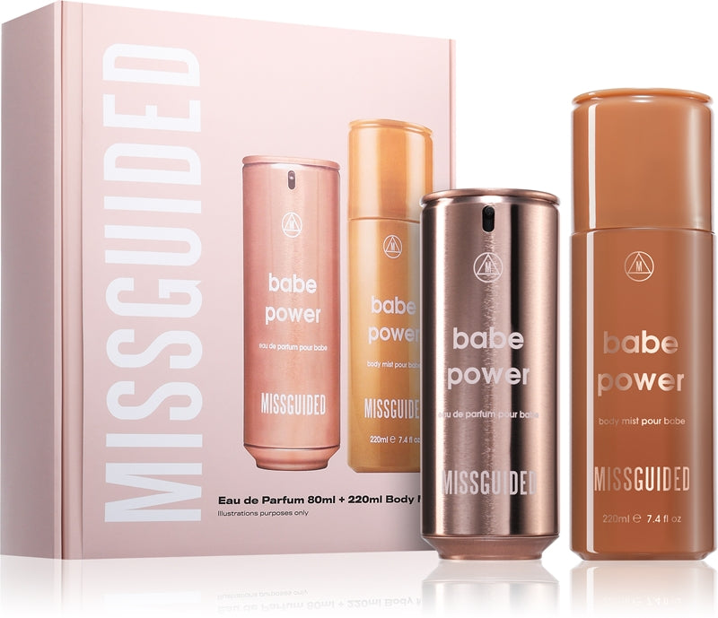 Missguided Babe Power Gavesæt til kvinder Eau de Parfum 80ml + Babe Power Body Mist Body Spray 220ml