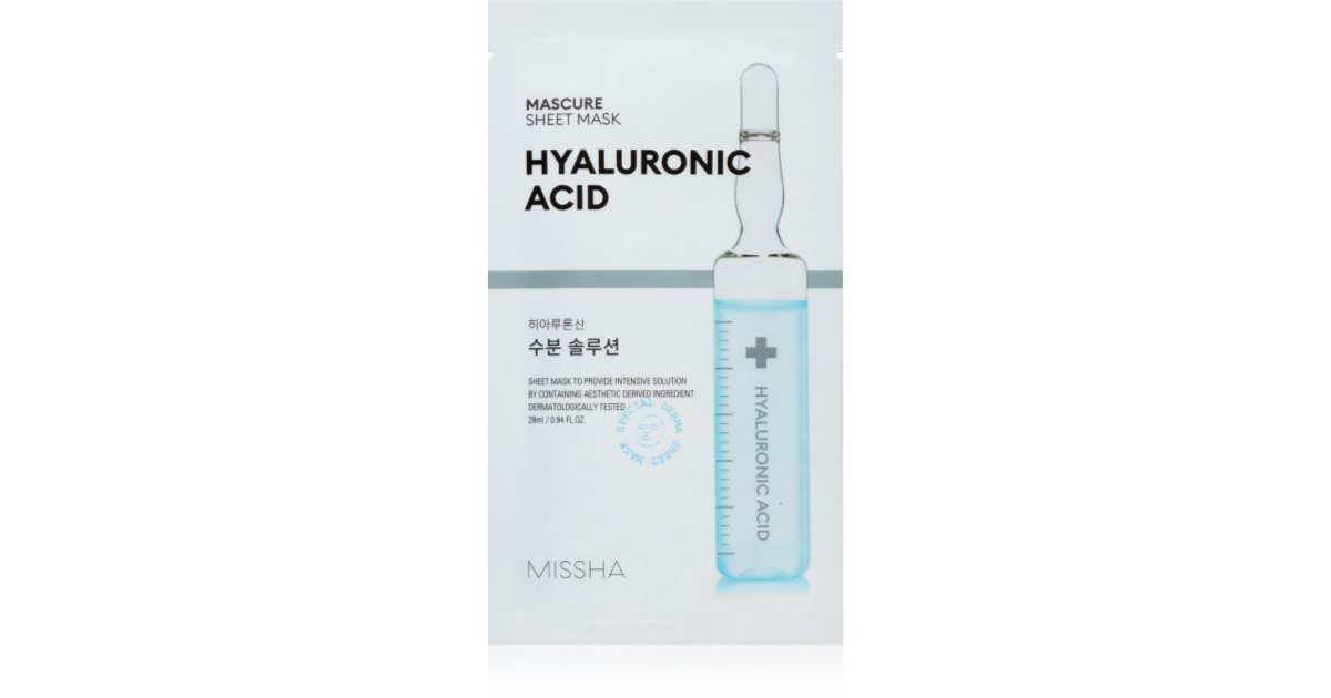 Missha Mascure Hyaluronic Acid Moisturizing Face Mask i Tyg 28 ml