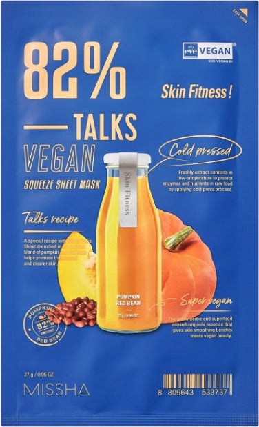 Missha Talks Vegan Squeeze Skin Fitness (sheet mask) 27 g