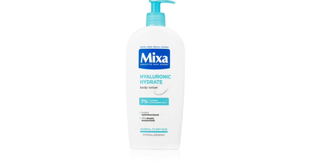 Mixa Hyalurogel Moisturizing Body Lotion for Dry and Sensitive Skin (Intensive Moisturizing Milk) 400 ml