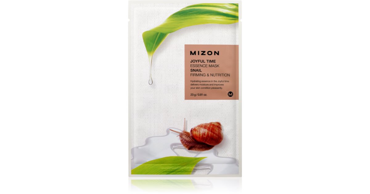 Mizon Joyful Time Snail Nourishing Face Mask i opstrammende stof 23g