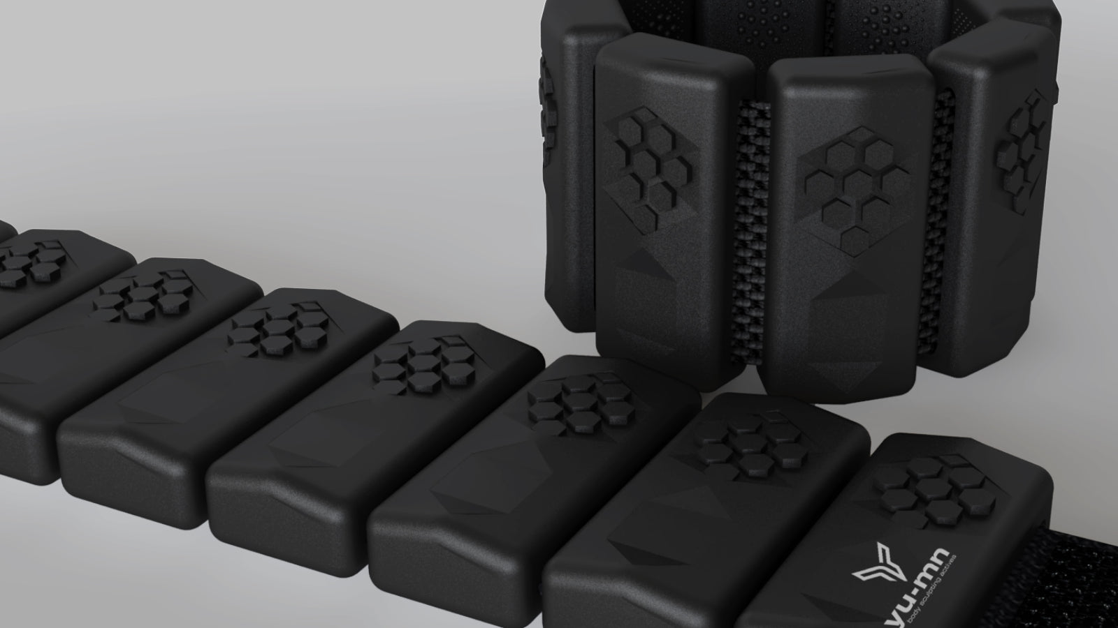 YU-MN 2.2Ibs Weighted Bangles: Wearable wrist and ankle weight Black