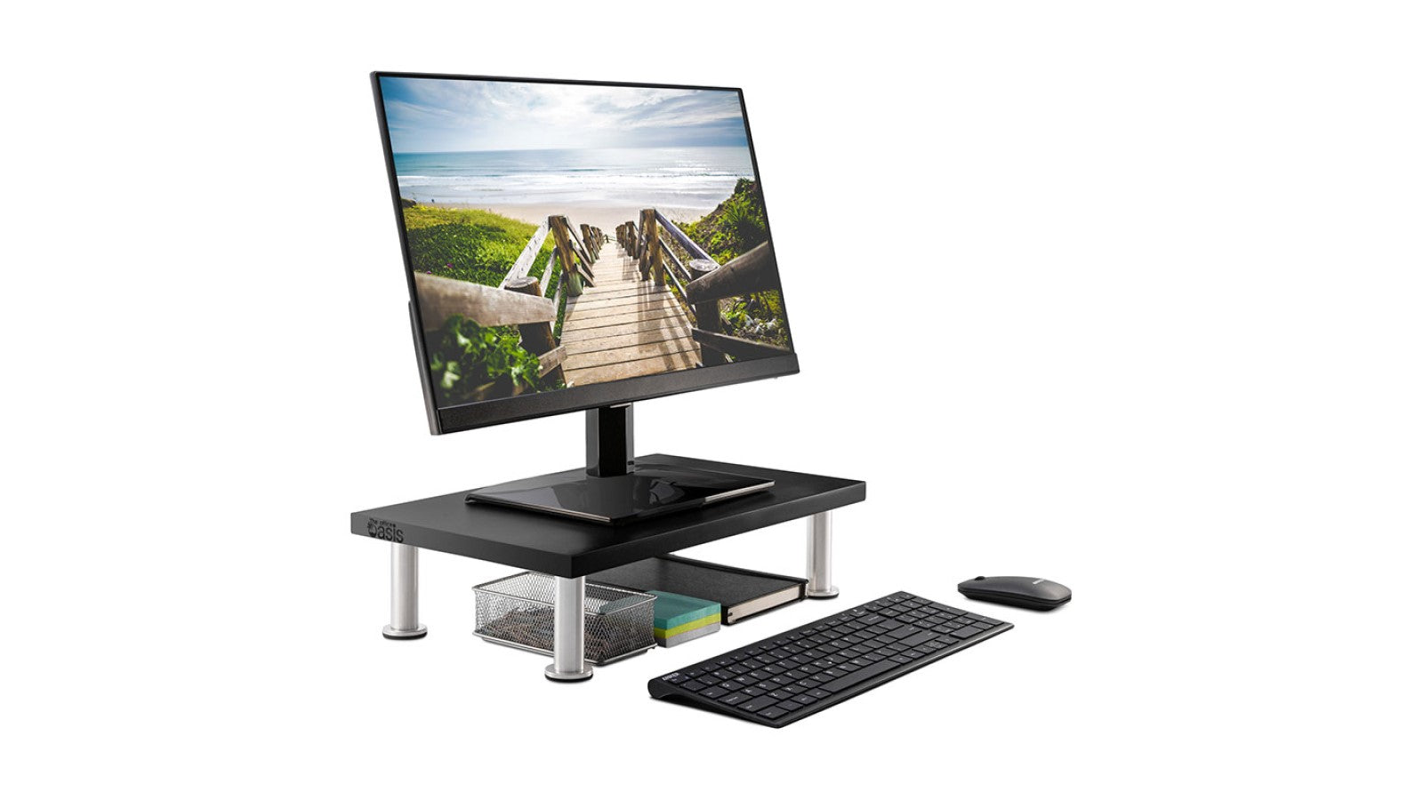 The Office Oasis Bamboo Computer Monitor Stand: Lasts a Lifetime Black