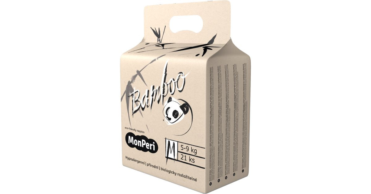MonPeri Couches jetables ECO en bambou taille M 5-9 kg 21 pièces