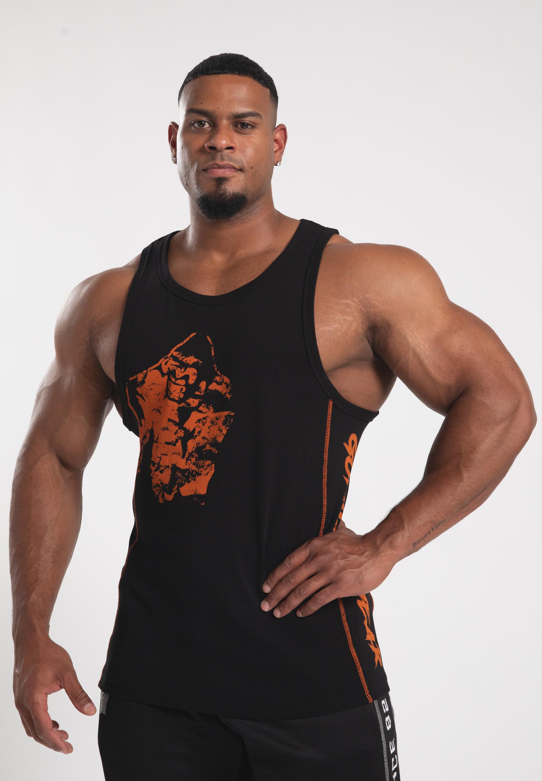 Monterey Tank Top - Black-Orange - L-XL
