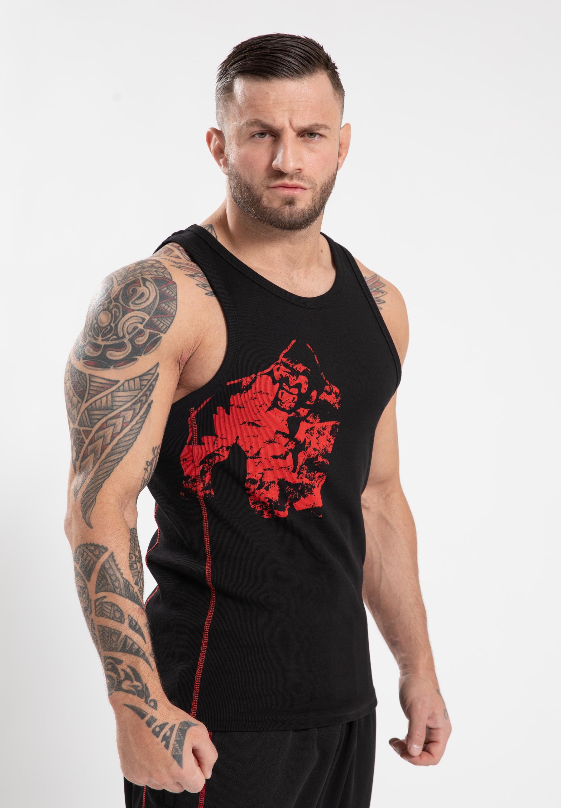 Monterey Tank Top - Black-Red - L-XL