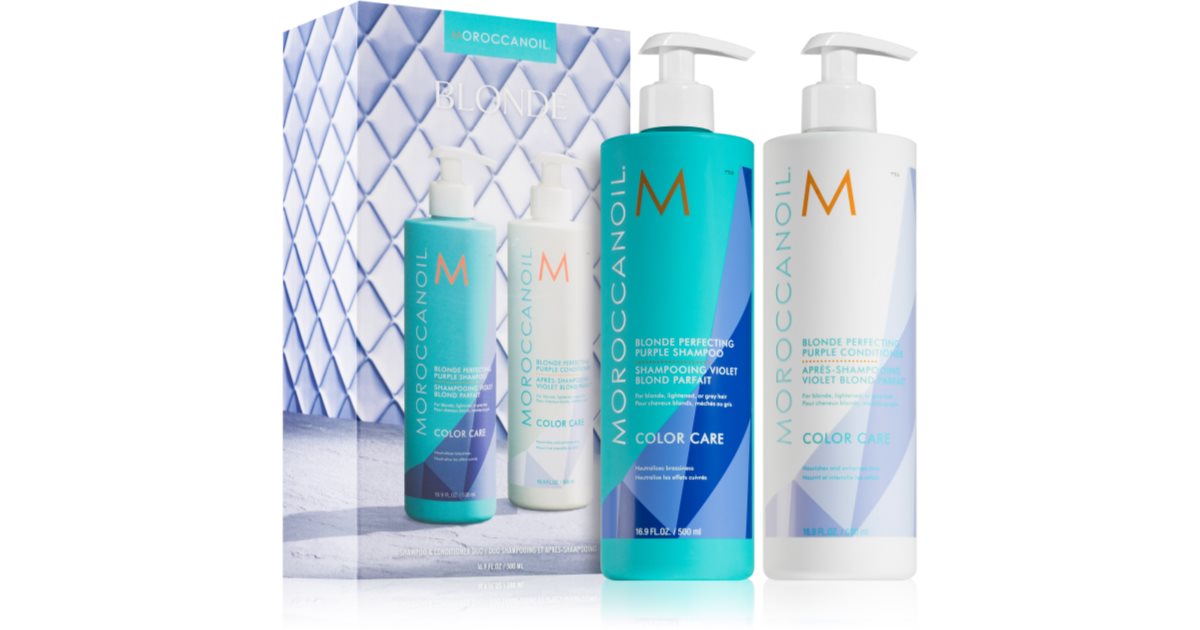 Moroccanoil Color Care set för blont och markerat hår 2 stycken