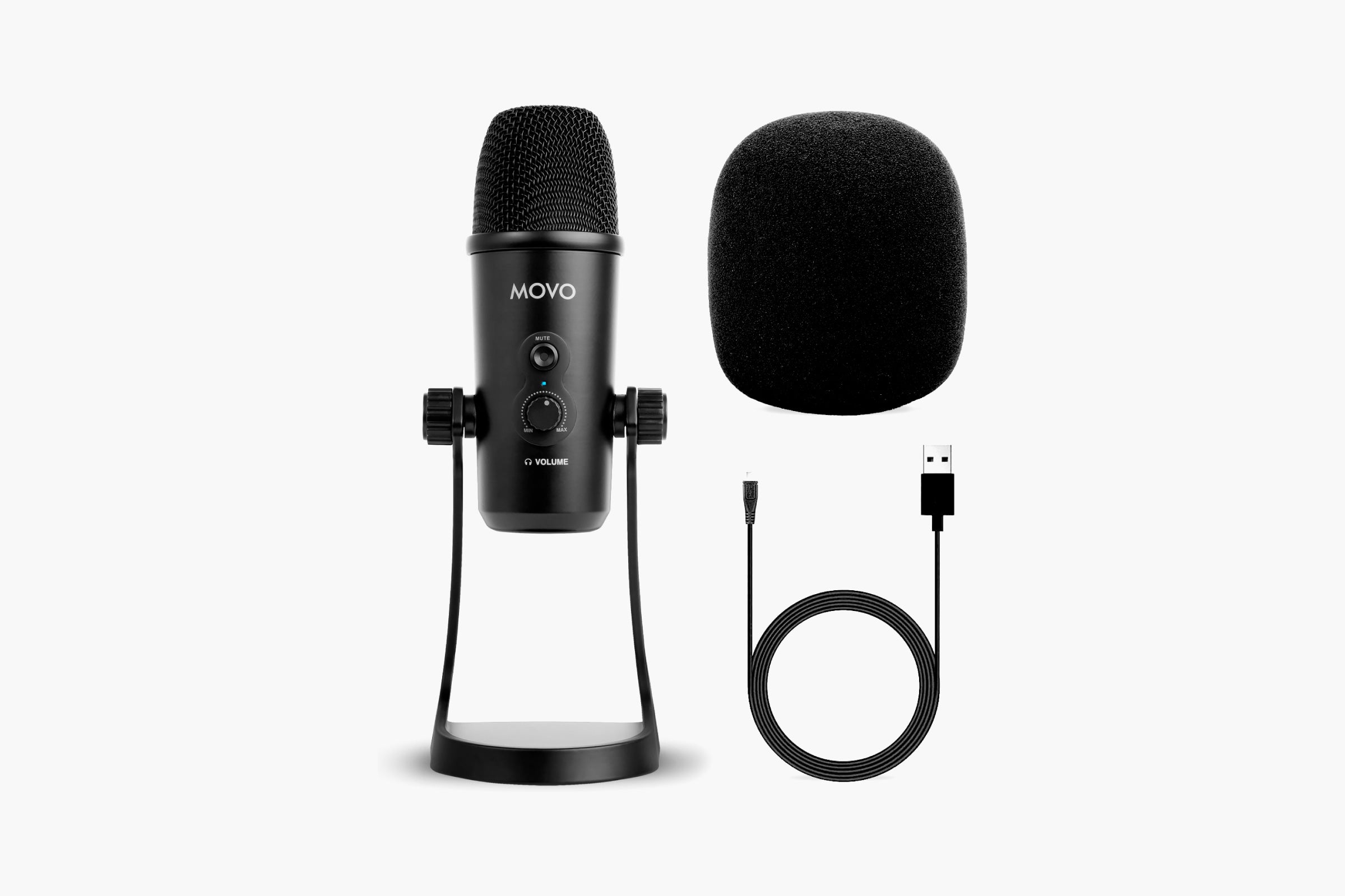Movo UM700 Desktop USB Microphone with Adjustable Pickup Patterns