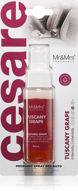 Mr & Mrs Fragrance Cesare Tuscany Grape Car Air Freshener 50ml