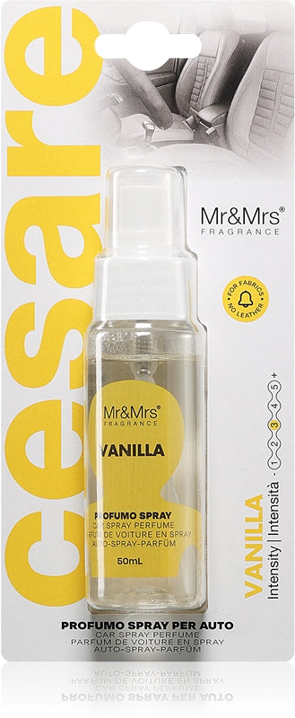 Mr & Mrs Fragrance Cesare Vanilla Car Air Freshener 50ml