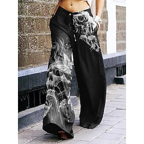 A2K Punk  Gothique Pantalon droit Pantalon baggy Rentrée scolaire Animé 3D Poche avant Style de rue Pour Femme Adulte Mascarade Impression 3D du quotidien