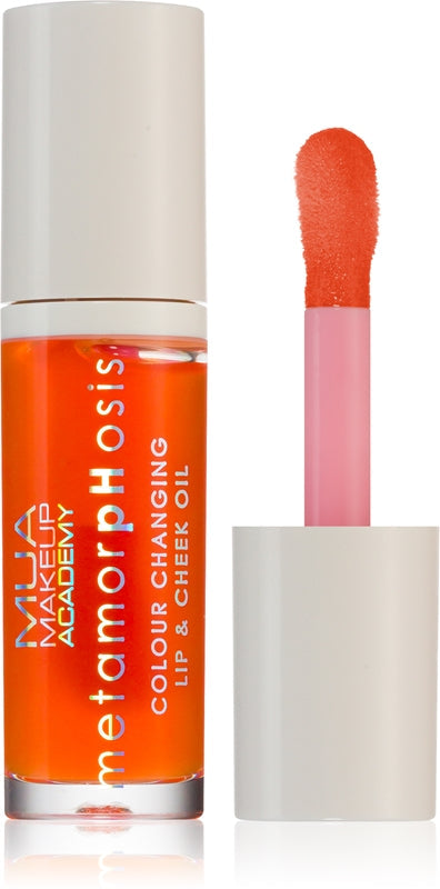 MUA Makeup Academy Metamorphose gloss mit Oh Peachy Lip Oil für Lippen und Wangen (Pfirsich) 7 ml