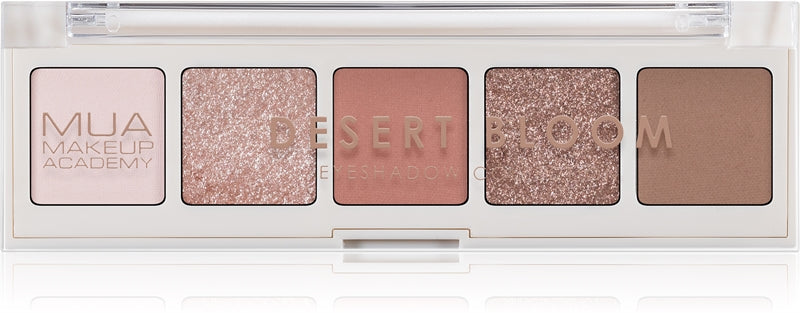 MUA Makeup Academy Professionelle Lidschattenpalette mit 5 Farbtönen, Farbe Desert Bloom 3,8 g