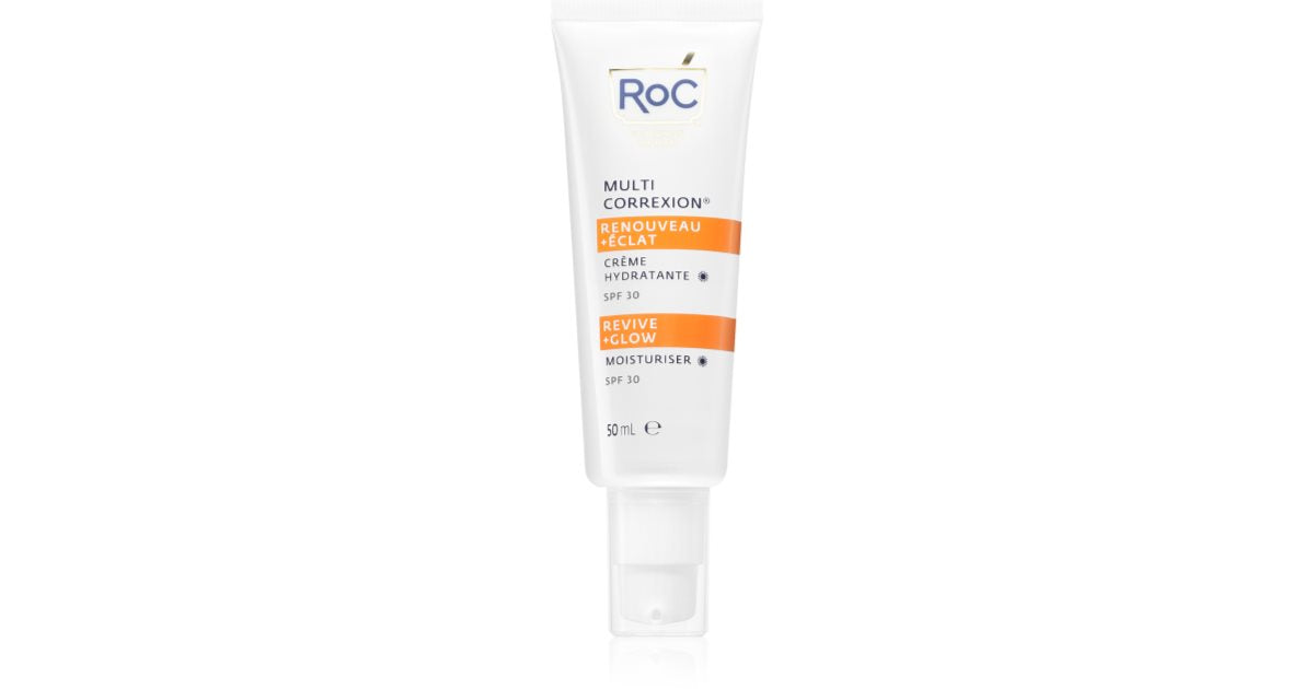 RoC Multi Correxion Revive + Glow Moisturizer Nærende fugtighedscreme med C-vitamin SPF 30 50 ml