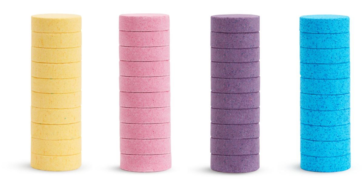 Munchkin Color Buddies fargede brusbadetabletter 24 måneder+ 40 stk