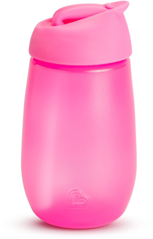 Munchkin Simple Clean botella infantil con pajita Pink 12 meses+ 296 ml