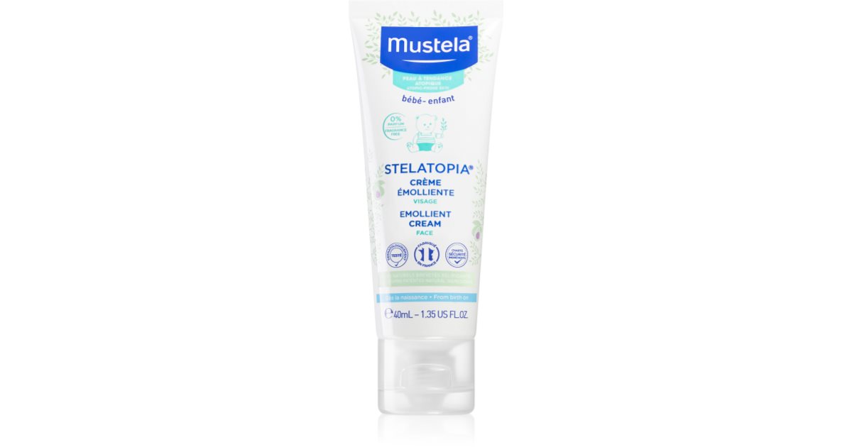 Mustela Stelatopia Emollient Gesichtscreme mit Neigung zu atopischer Haut, 40 ml
