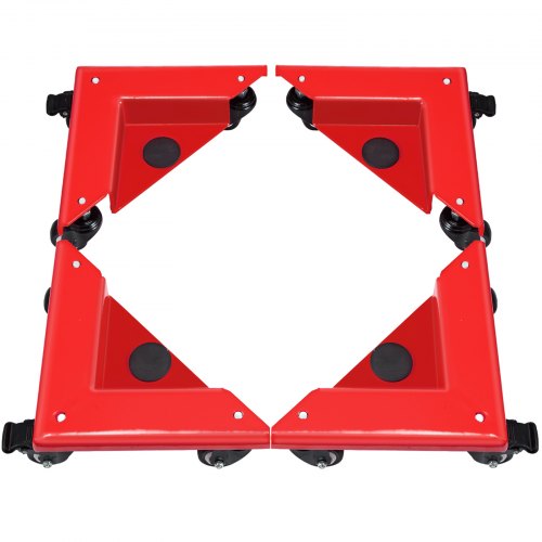 Furniture Dolly Corner Moving Dolly 1380Lbs Gabinete de escritorio Carro móvil 4-Pack Rojo