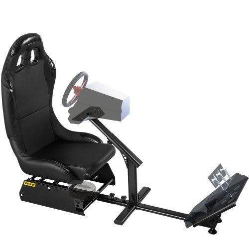 Asiento de simulador de carreras VEVOR, ajustable, reclinable, para juegos, con soporte para palanca de cambios, compatible con PS4, PS3, Xbox, asient