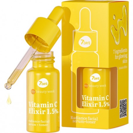 7 days Mele Beauty Ser și toner facial cu vitamina C pentru o săptămână Elixir Iluminator 20 ml