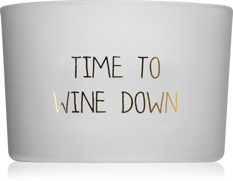 My Flame Bougie parfumée Amber's Secret Time To Wine Down avec mèche en bois 7x5 cm